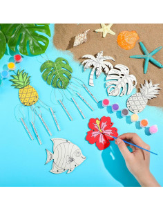 Kit de Campanas de Viento Tropical Silipull 24 Piezas DIY 2