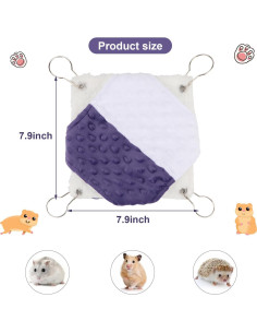 Hamaca para Cobayas Reshiho 20x20cm Cama Litera Lavable 2