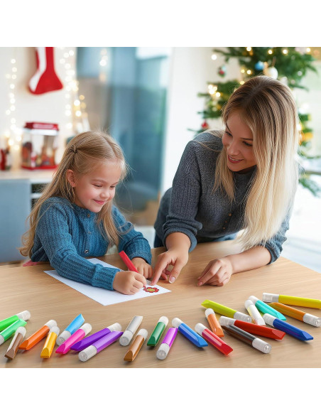 24 Lápices de Pintura para Ventanas HBorna - Multicolor 10ml