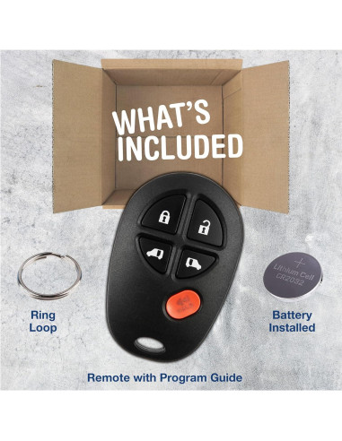Control Remoto KeylessOption para Toyota Sienna 2011-2018