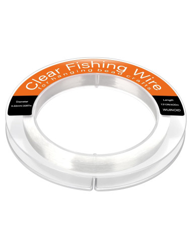 Hilo de Pesca Transparente WUINOID 400m 0.22mm Nylon