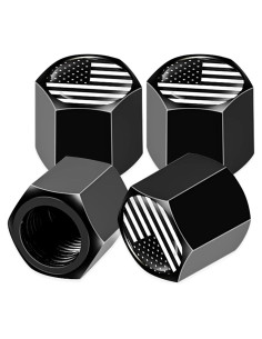 Tapas de Válvula de Neumático Ajxn 4 Pcs Bandera Americana