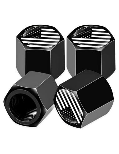 Tapas de Válvula de Neumático Ajxn 4 Pcs Bandera Americana