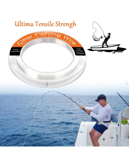 Hilo de Pesca Transparente WUINOID 400m 0.22mm Nylon