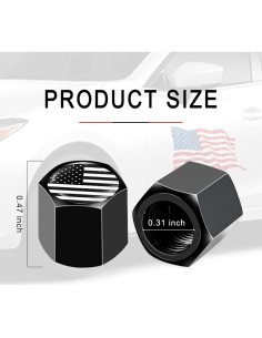 Tapas de Válvula de Neumático Ajxn 4 Pcs Bandera Americana 2