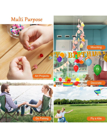 Hilo de Pesca Transparente WUINOID 400m 0.22mm Nylon