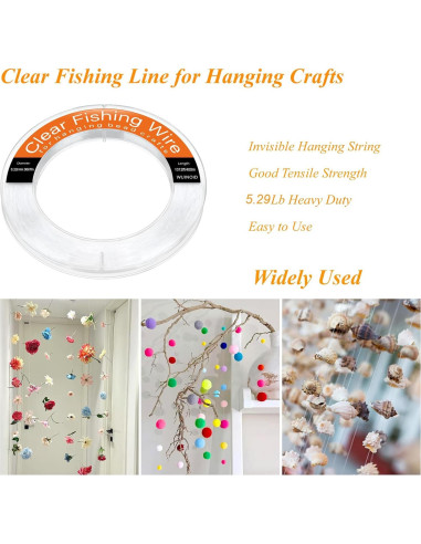 Hilo de Pesca Transparente WUINOID 400m 0.22mm Nylon