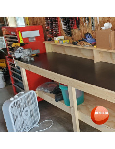 Alfombrilla de Banco de Trabajo RESILIA 38.1x91.4 cm Vinilo Negro 2