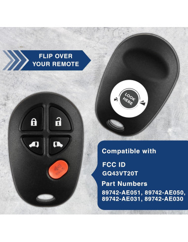 Control Remoto KeylessOption para Toyota Sienna 2011-2018