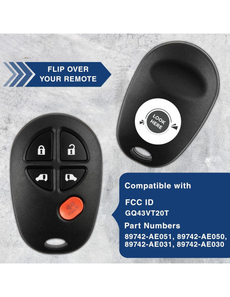 Control Remoto KeylessOption para Toyota Sienna 2011-2018