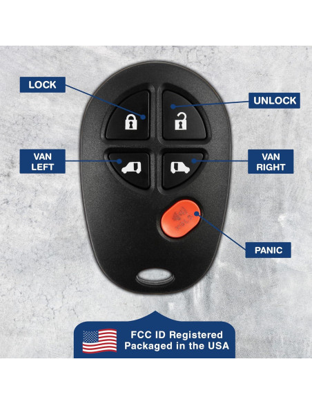 Control Remoto KeylessOption para Toyota Sienna 2011-2018