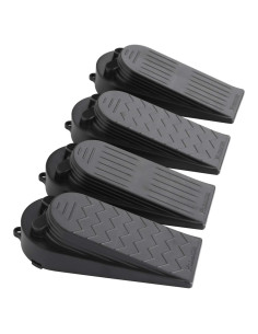 Juego de 4 Topes de Puerta Newkiton Antideslizantes Negro