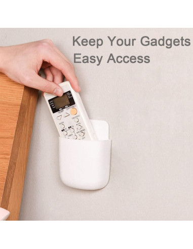 5 Soportes Adhesivos para Control Remoto Hikinlichi Blanco