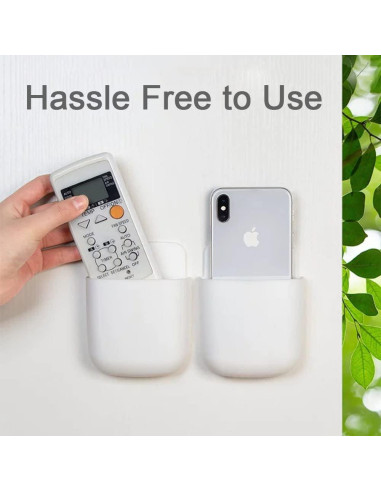 5 Soportes Adhesivos para Control Remoto Hikinlichi Blanco