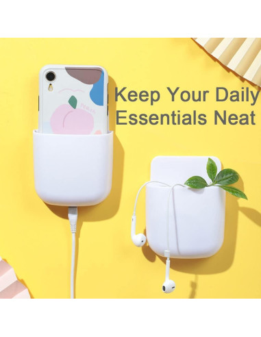 5 Soportes Adhesivos para Control Remoto Hikinlichi Blanco