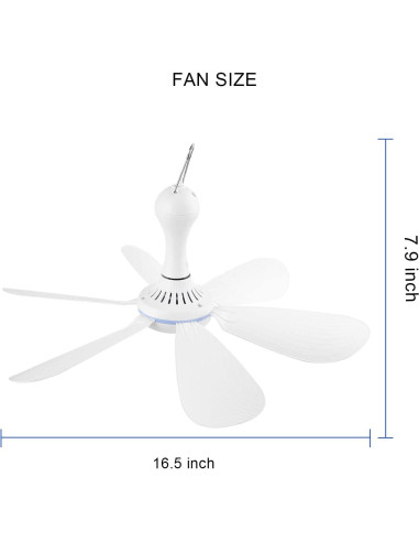 Ventilador de Techo USB SCOOYEEES 42cm Silencioso 5W