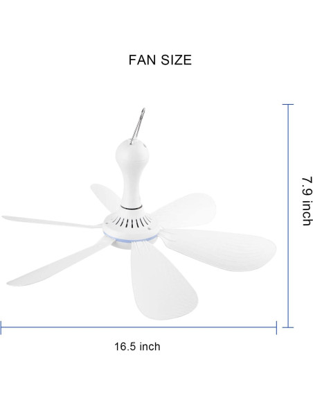 Ventilador de Techo USB SCOOYEEES 42cm Silencioso 5W Ventilador de Techo USB SCOOYEEES 42cm Silencioso 5W