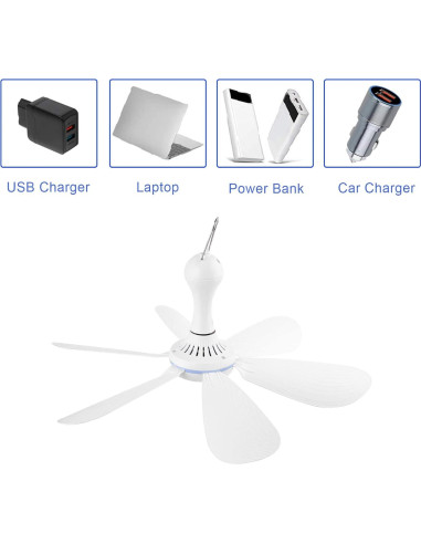 Ventilador de Techo USB SCOOYEEES 42cm Silencioso 5W