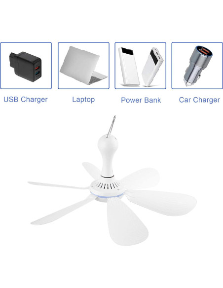 Ventilador de Techo USB SCOOYEEES 42cm Silencioso 5W Ventilador de Techo USB SCOOYEEES 42cm Silencioso 5W