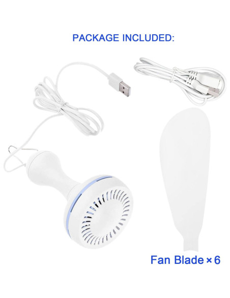 Ventilador de Techo USB SCOOYEEES 42cm Silencioso 5W Ventilador de Techo USB SCOOYEEES 42cm Silencioso 5W