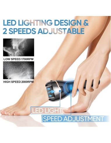 Removedor de Callos Eléctrico ANGLECHAT 18 en 1 Recargable Negro