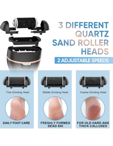 Removedor de Callos Eléctrico ANGLECHAT 18 en 1 Recargable Negro