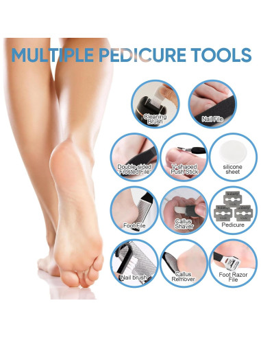 Removedor de Callos Eléctrico ANGLECHAT 18 en 1 Recargable Negro