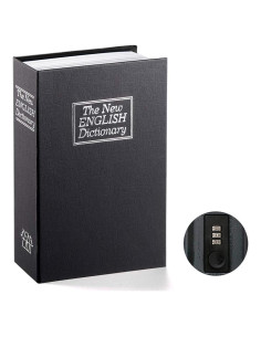 Caja Fuerte de Libro Jssmst con Cerradura Combinación Negra 0.5kg