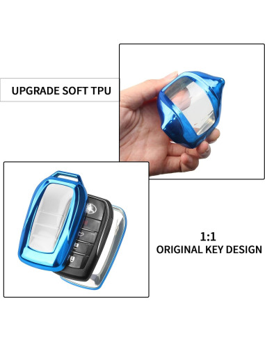 Cubierta de Llavero QBUC para Toyota 2021-2025 Azul