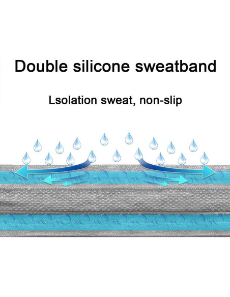 Cintas de sudor antideslizantes Calbeing - Juego de 4 bandas negras