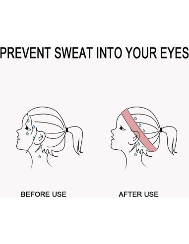 Cintas de sudor antideslizantes Calbeing - Juego de 4 bandas negras