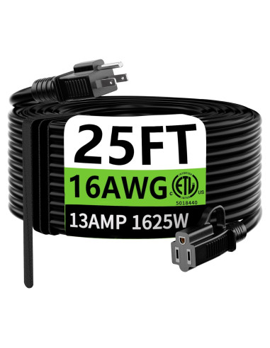 Cable de Extensión HUANCHAIN 7.62m Impermeable 16AWG 13A