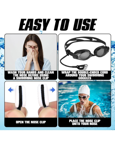 10 Clips de Nariz para Natación Seenelling QAR3970 Silicona