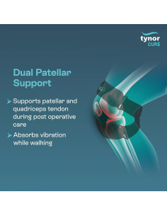 Faja de Soporte Doble Patelar Tynor - Talla Única, Neopreno 2