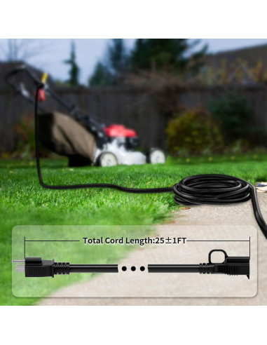 Cable de Extensión HUANCHAIN 7.62m Impermeable 16AWG 13A