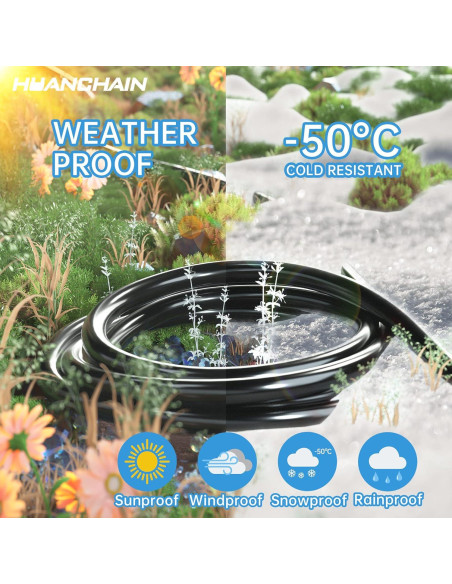 Cable de Extensión HUANCHAIN 7.62m Impermeable 16AWG 13A
