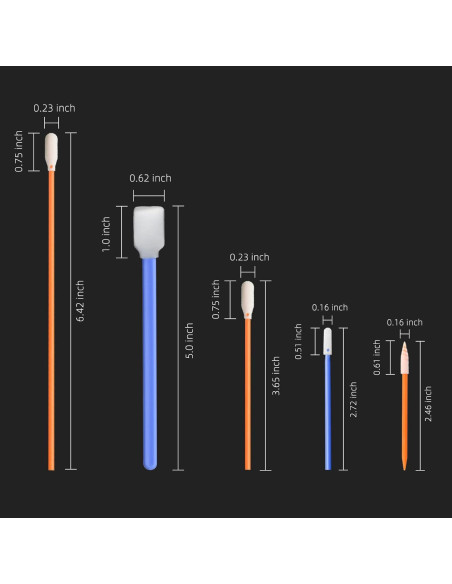 Hisopos de Espuma Wellgler 100pcs para Limpieza Precisa