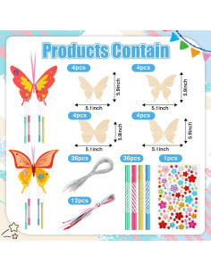 Kit de Campanas de Viento Wenqik 12 Piezas Manualidades DIY 2