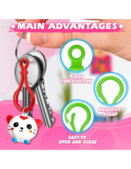 100 Clips de Llaveros de Plástico The Little Green Change