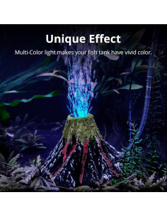 Kit de Adorno de Volcán NICREW para Acuario con LEDs Multicolores 2