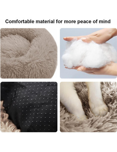 Cama Redonda para Gatos Nisrada 40 cm Lavable Antideslizante