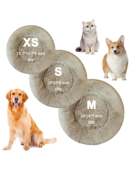 Cama Redonda para Gatos Nisrada 40 cm Lavable Antideslizante