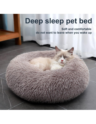 Cama Redonda para Gatos Nisrada 40 cm Lavable Antideslizante