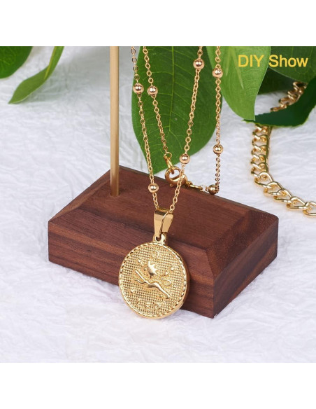 Colgantes de Acero Inoxidable Beadthoven 12 Pcs Zodiaco