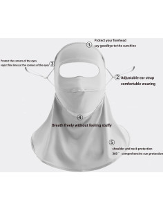 Mascarilla Facial UV Transpirable Verano - Protección Completa 2