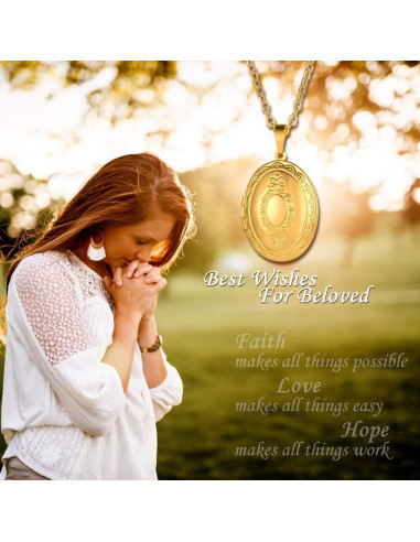 Collar Personalizado U7 con Locket Ovalado y Corazón 55 cm