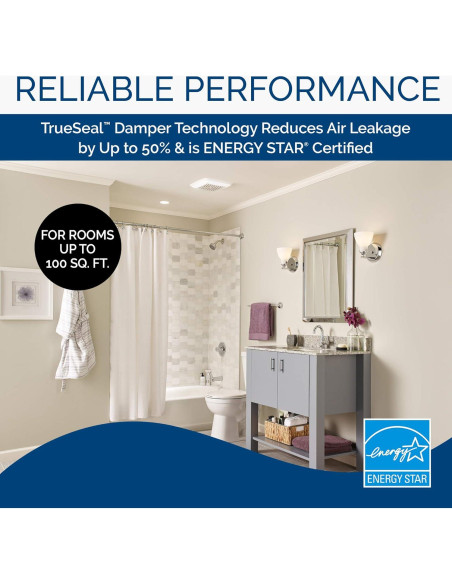 Ventilador de Escape Broan-NuTone 791LEDM 110 CFM LED Blanco