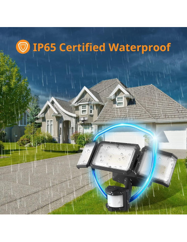 LEPOWER Luz de Inundación LED Inalámbrica 1500LM Exterior