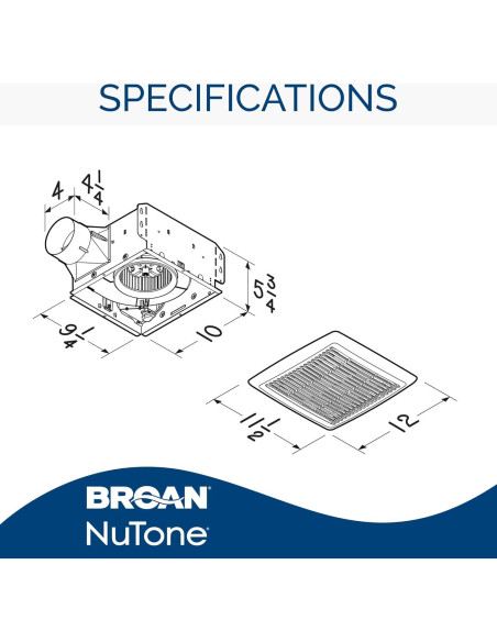 Ventilador de Escape Broan-NuTone 791LEDM 110 CFM LED Blanco