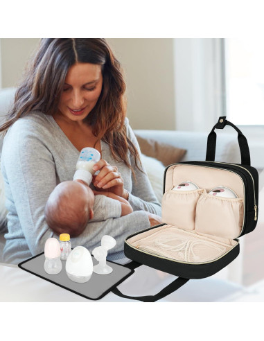 Bolsa de Viaje para Enfriar Leche Materna Momcozy Negra